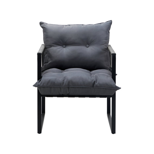 2 Pieces Grey PE Wicker Outdoor Patio Garden Sofa Set