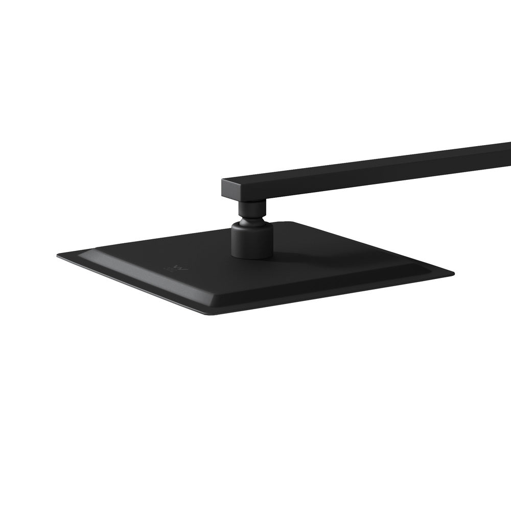 10 Inch Square Rain Shower Head Set with 3 Modes  Black