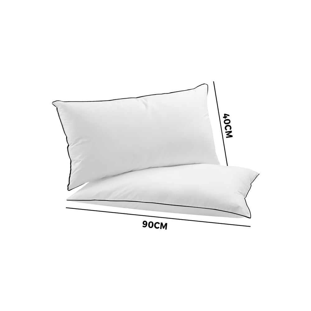 Hotel-Style Pillows with Microfiber Filling and Cotton Cover4pcs