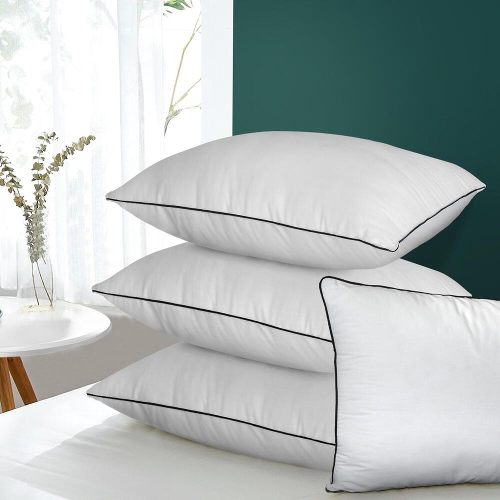 Hotel-Style Pillows with Microfiber Filling and Cotton Cover4pcs