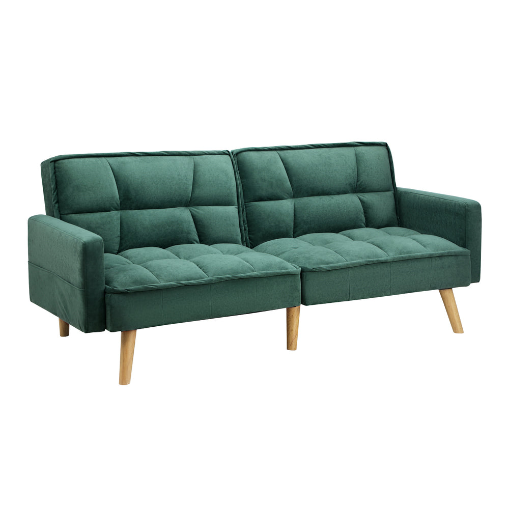 3-Seater Velvet Sofa Bed Green