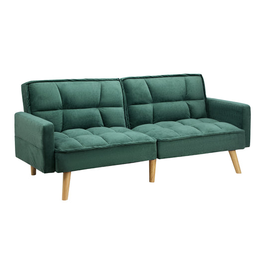 3-Seater Velvet Sofa Bed Green