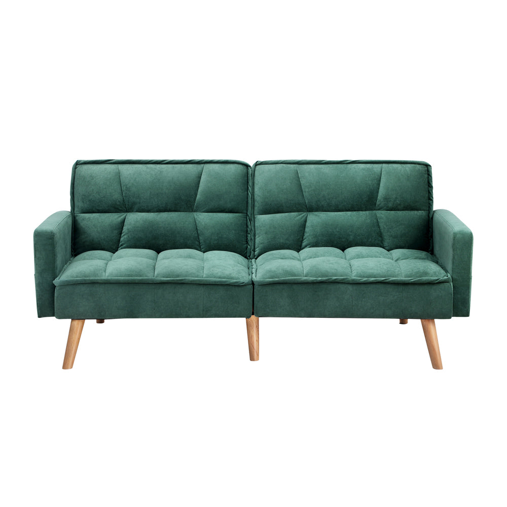3-Seater Velvet Sofa Bed Green