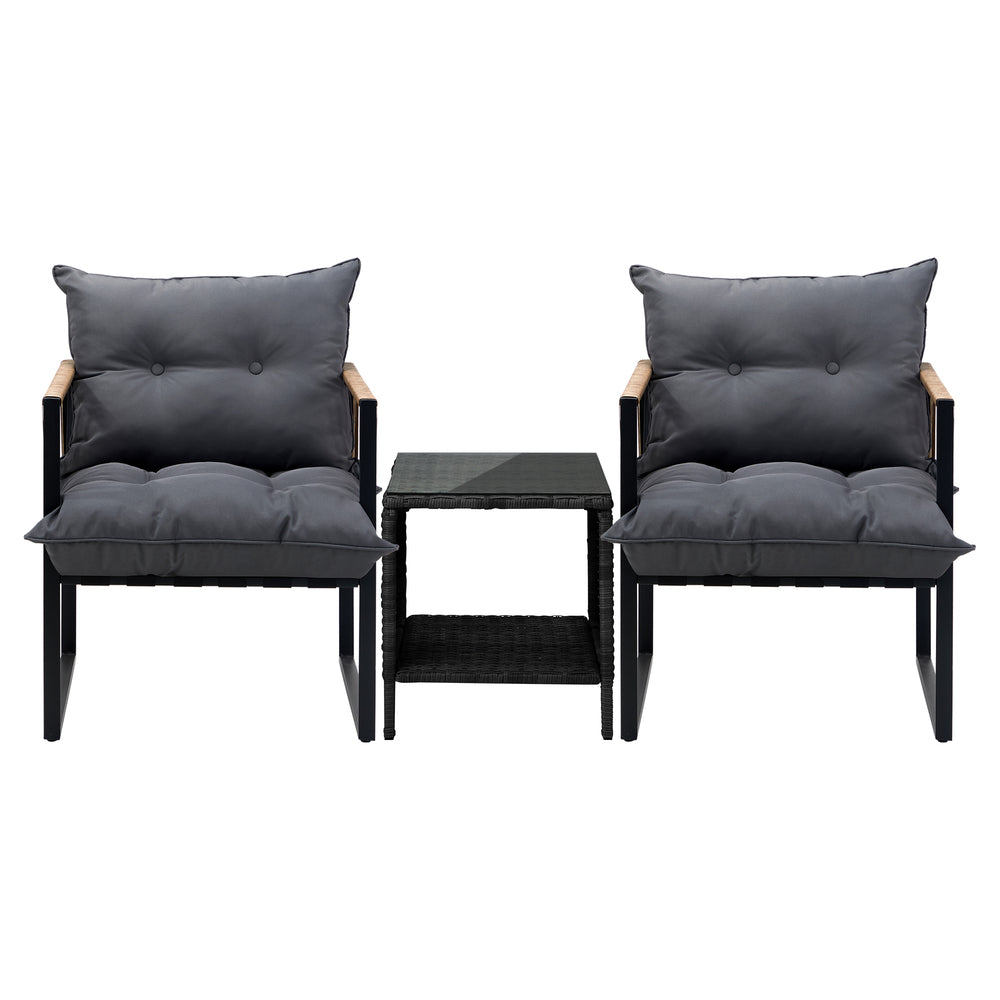 Outdoor 2 Seater Patio Lounge Setting