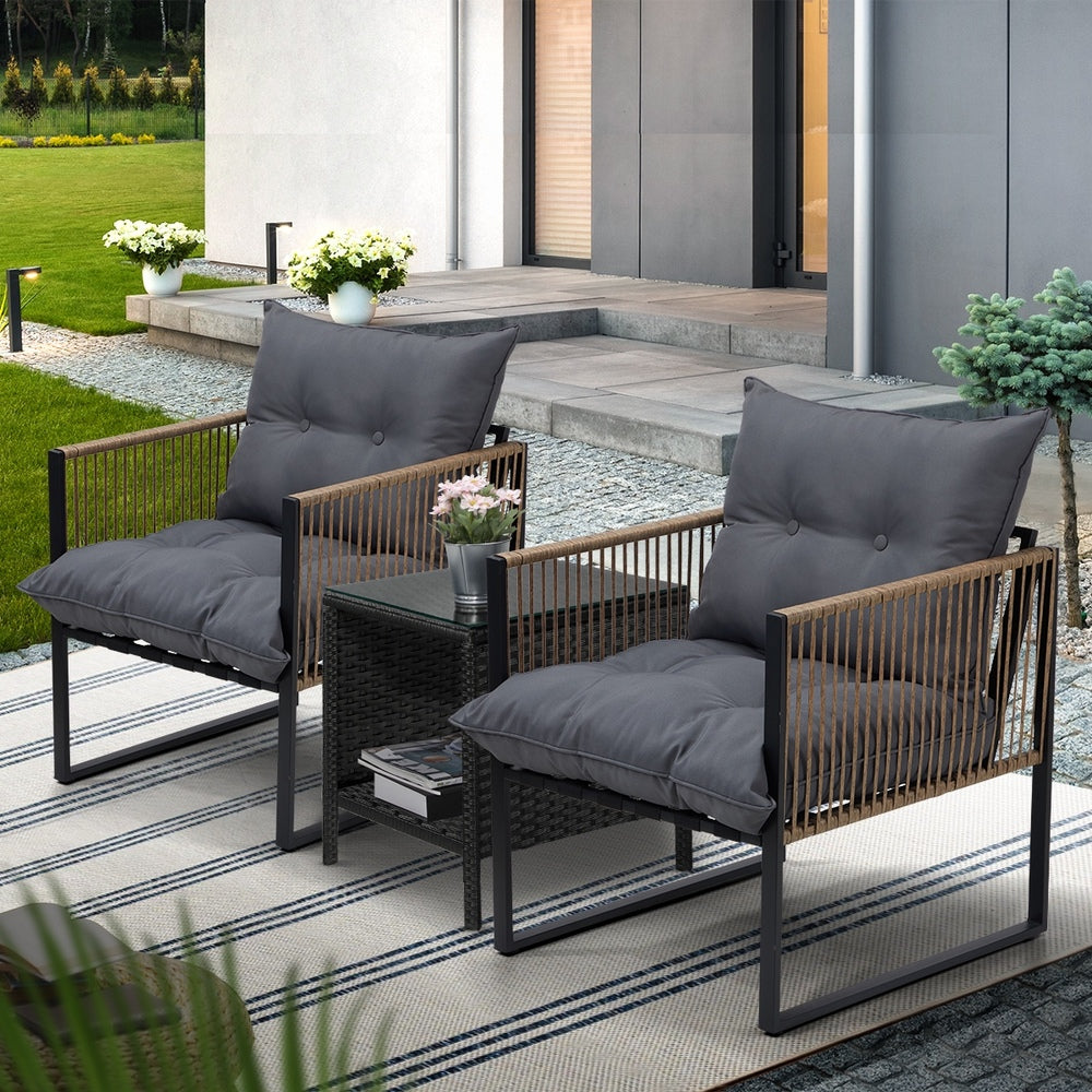 Outdoor 2 Seater Patio Lounge Setting