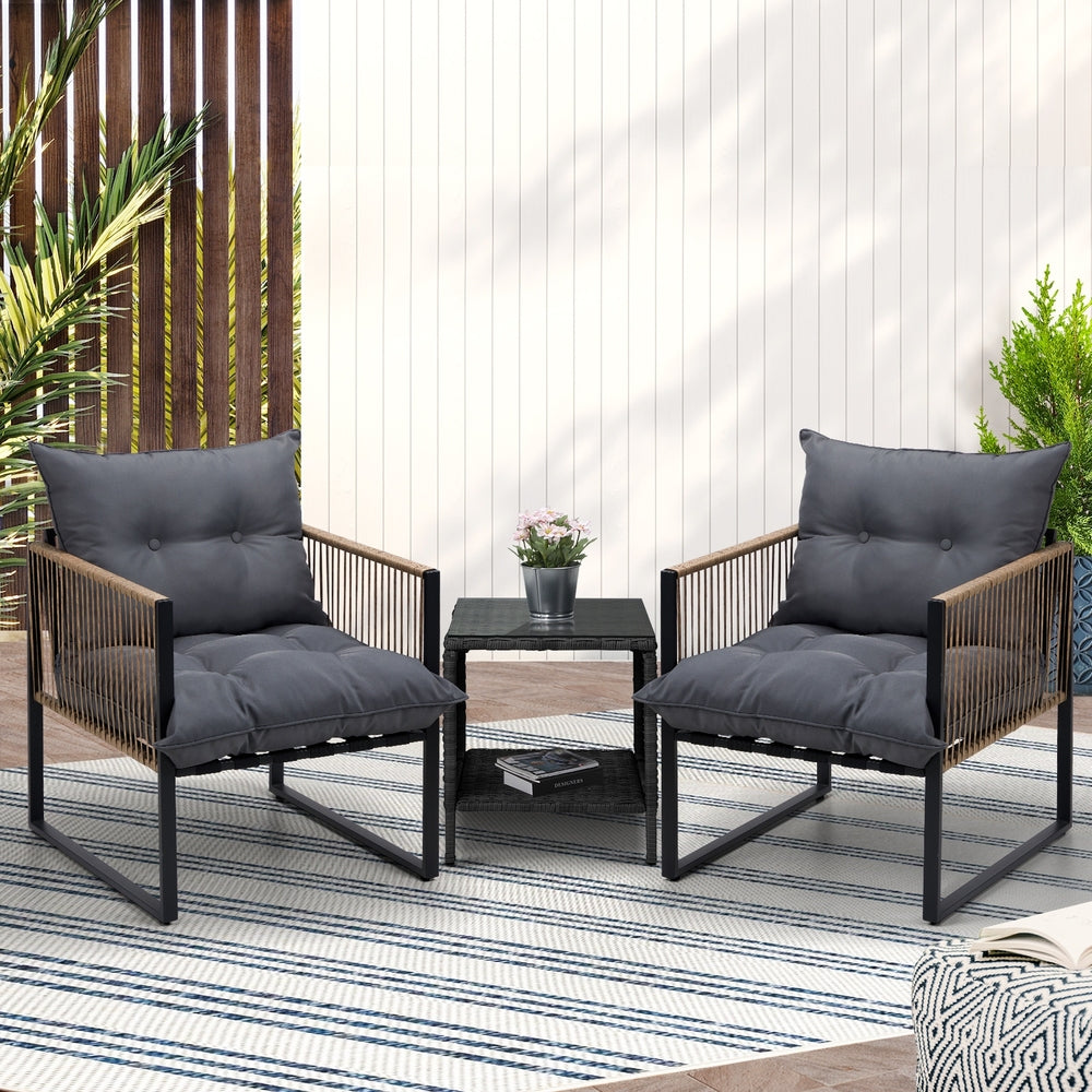 Outdoor 2 Seater Patio Lounge Setting
