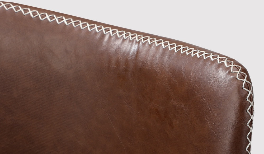 2PCS Dining Chairs Retro Padded Seat PU Leather Brown