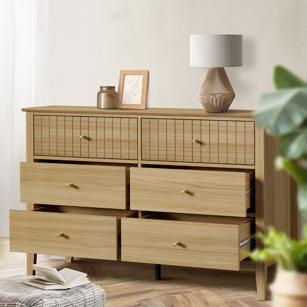 6 Chest of Drawers Dresser - Natural