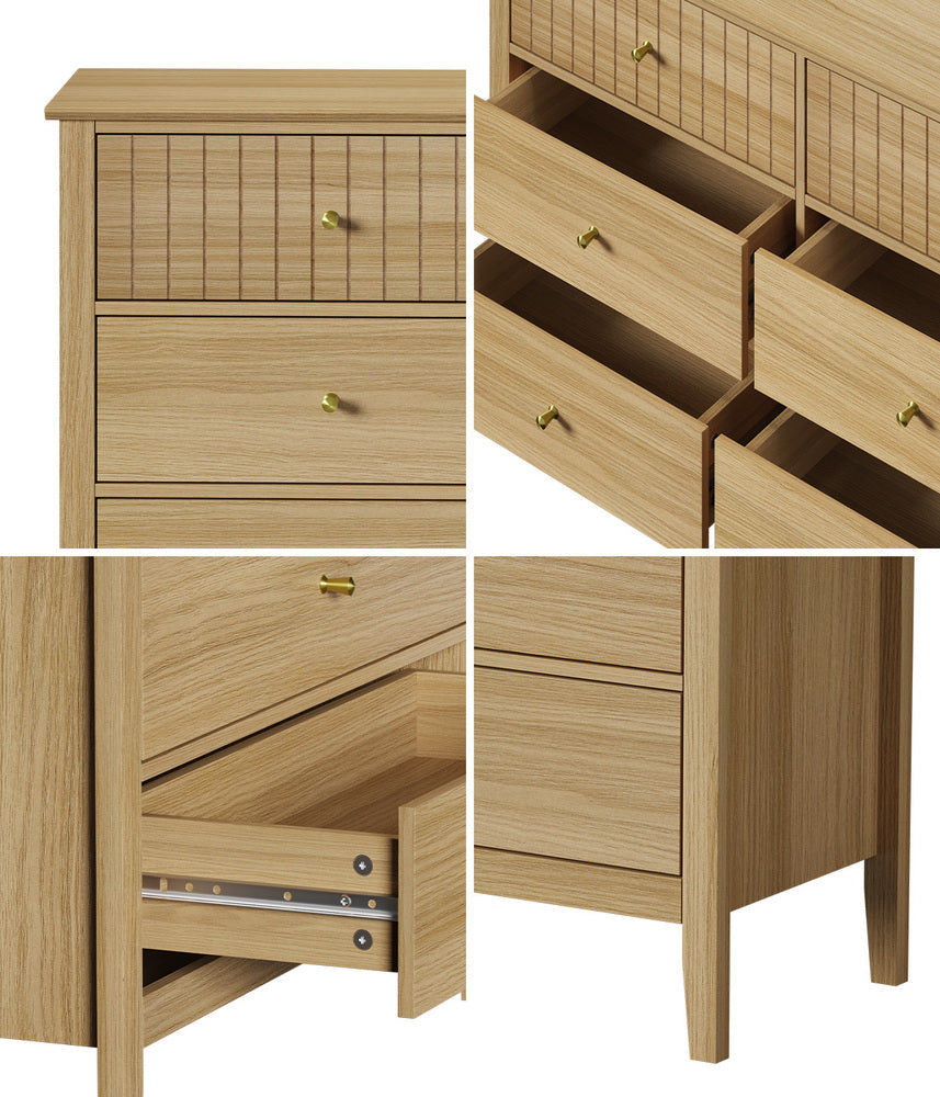 6 Chest of Drawers Dresser - Natural