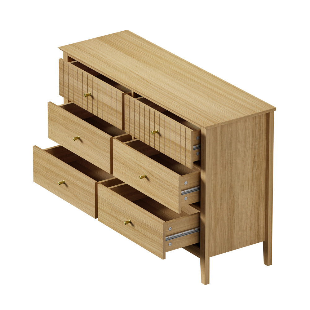6 Chest of Drawers Dresser - Natural