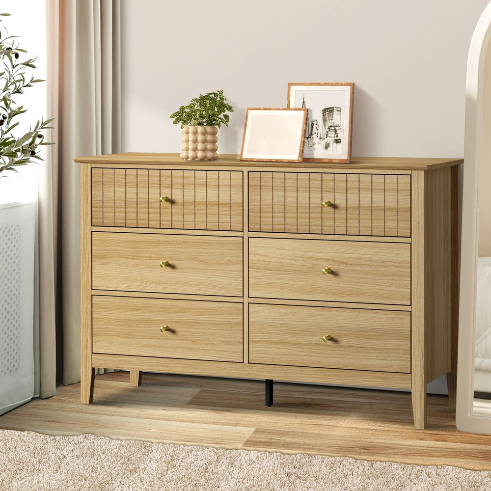 6 Chest of Drawers Dresser - Natural