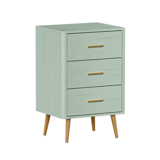 Green 3 Chest of Drawers Tallboy