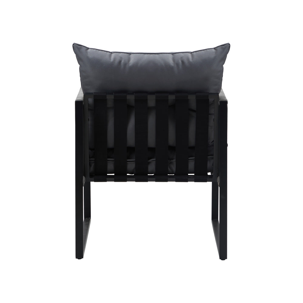 2 Pieces Grey PE Wicker Outdoor Patio Garden Sofa Set