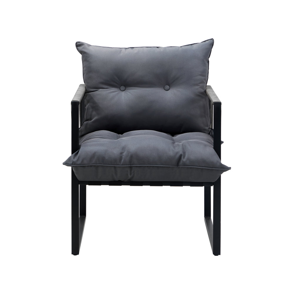 2 Pieces Grey PE Wicker Outdoor Patio Garden Sofa Set