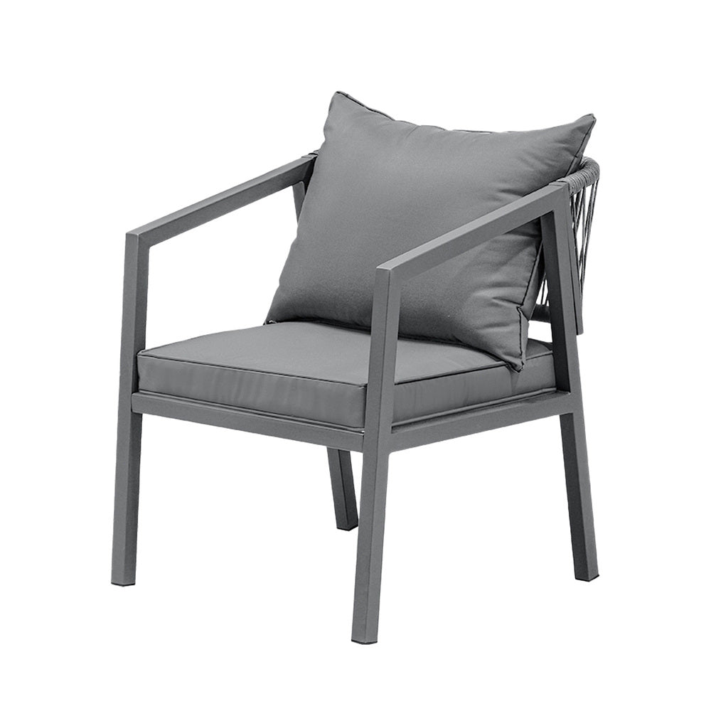 3 Pieces Black Outdoor Patio Bistro Set with Ice Bucket Table