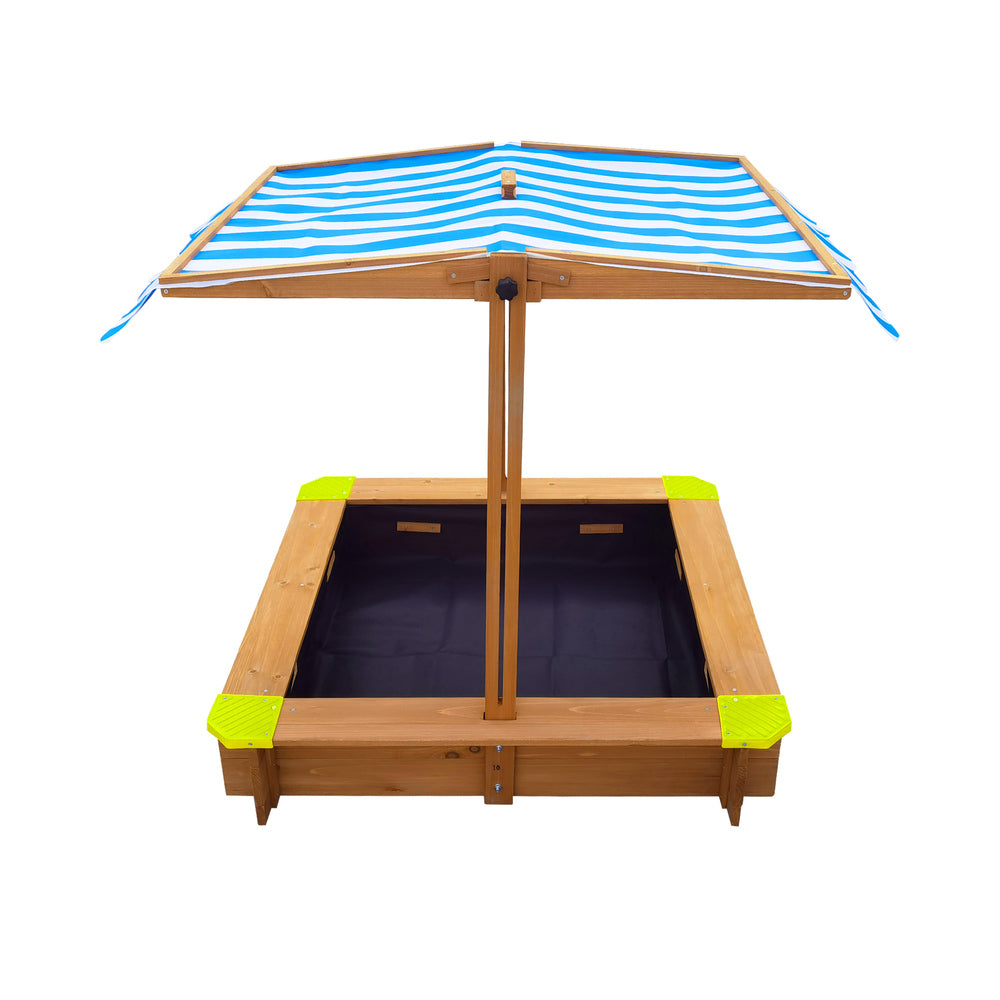 Kids Sandpit Wooden Sandbox Toy with Canopy