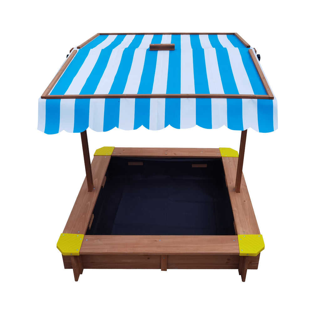 Kids Sandpit Wooden Sandbox Toy with Canopy